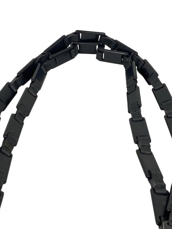 Prada Tote Dark Green Black Plastic Chain X - Picture 10 of 12